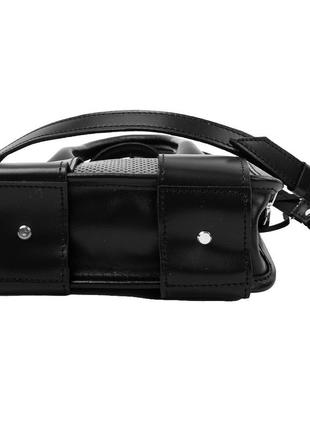 Женская кожаная сумка 22х18х8 см eterno черный (2000002842392)5 фото