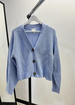 Голубой кардиган h&m