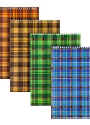 Блокнот на спіралі "клітинка", 48 аркушів папір різнокольоровий