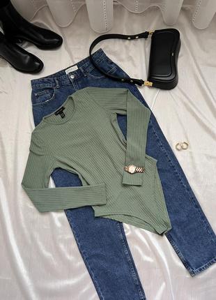 Жіноче зелене боді від new look