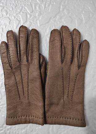 Кожаные, мягкие перчатки от бренда real skin