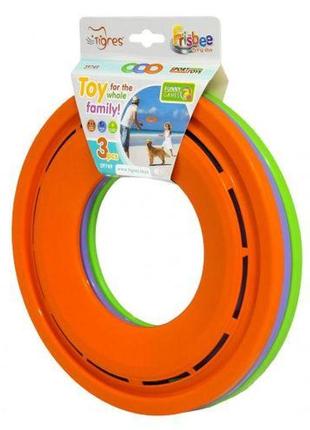 Іграшка "літаючий диск фризбі", 3 шт пластик різнокольоровий