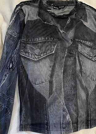 Крутой лонгслив-сетка bershka 2