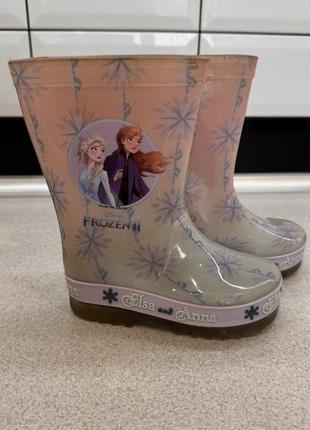 Резиновые сапоги резиновые розовые светятся 23 frozen