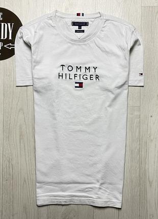 Мужская белая футболка tommy hilfiger, размер m-l