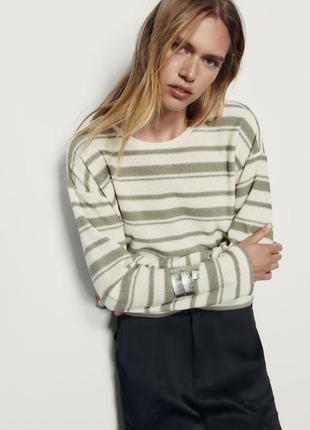 Джемпер укорочений у смужку zara - s, m