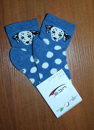 Демисезонные носки р.3, 5 юск ucs туречевая собачка горохи