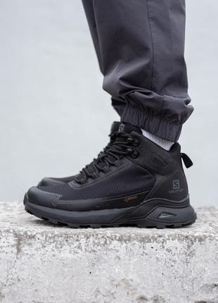 Чоловічі черевики зимові salomon cross hike black