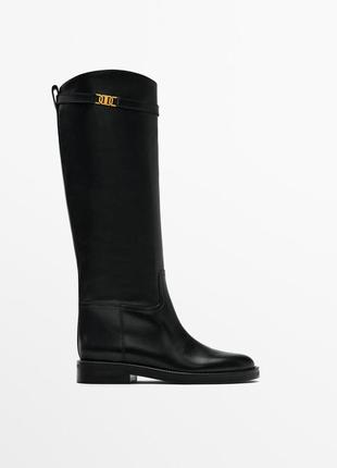Сапоги massimo dutti 37 р, Жокейские сапоги massimo dutti, высокие кожаные сапоги massimo dutti, сапоги massimo dutti 1052/250