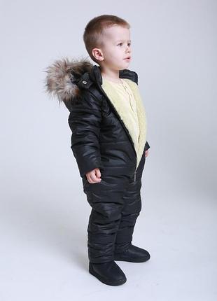 Зимние черные комбинезоны
