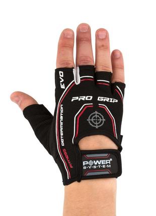 Перчатки для фитнеса pro grip evo xs power system черный (2000002545255)3 фото
