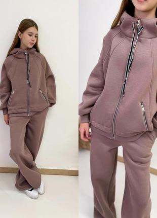 Теплый костюм для девочки