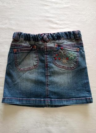 Коротка спідниця стрейч джинс2 фото