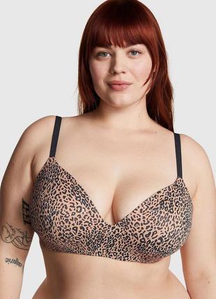 Бюстгальтер леопардовый без косточек оригинал victoria’s secret pink