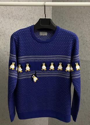 Синий свитер от бренда m&s