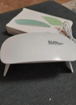 Лампа для маникюра с usb кабелем, работает от power bank, sun mini 6 в