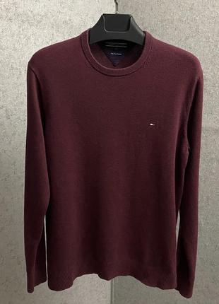 Бордовий светр від бренда tommy hilfiger2 фото