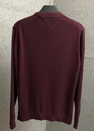 Бордовий светр від бренда tommy hilfiger4 фото