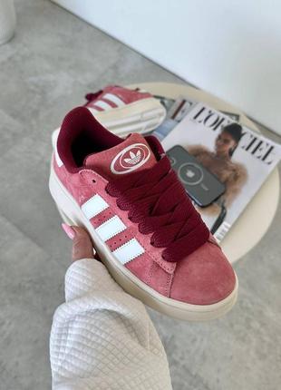 Замшевые кроссовки adidas campus pink9 фото