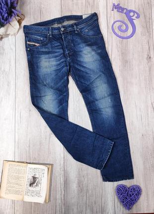 Мужские джинсы diesel belther regular slim-tapered синие размер w33 l34