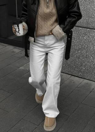 Белые джинсы палаццо2 фото