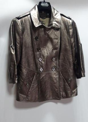 Стильная курточка burberry (оригинал), натуральная кожа, размер m-l