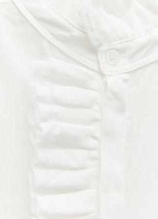 Рубашка zw collection со 100% рами и воланами7 фото