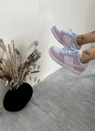 Женские кроссовки nike low «lavander peach»7 фото