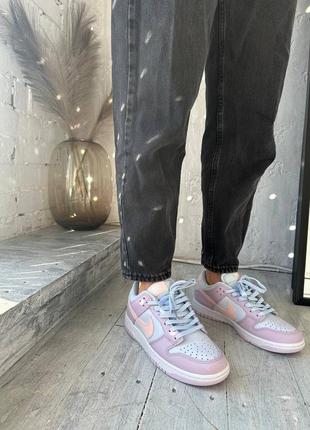 Женские кроссовки nike low «lavander peach»8 фото