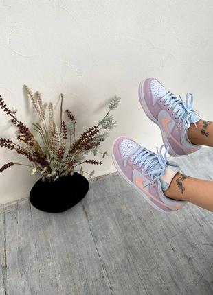 Женские кроссовки nike low «lavander peach»6 фото