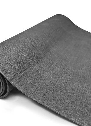 Мини коврик для спорта, фитнеса, каремат йогамат 1000*400*3,5 мм черный коврик на...