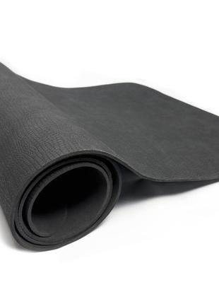 Мини коврик для спорта, фитнеса, каремат йогамат 1000*400*3,5 мм черный коврик на...