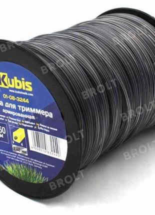 Ліска для підстригання трави квадрат l=300м d=2,7мм армована тм kubis
