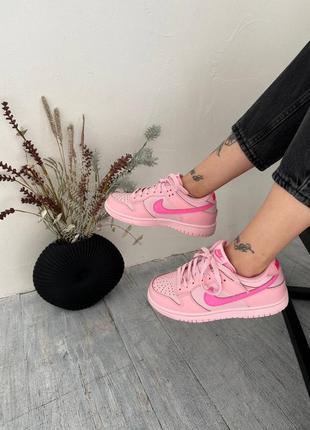 Жіночі кросівки nike low «triple pink»9 фото