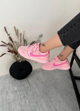 Жіночі кросівки nike low «triple pink»10 фото