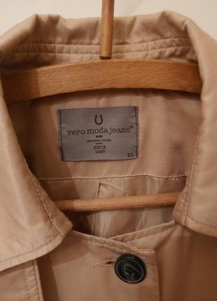 Женское пальто, тренч от бренда vero moda jeans (italy). размер: xl.7 фото
