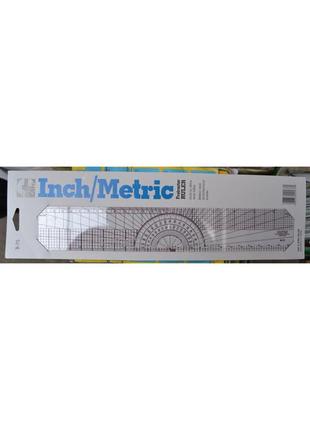 Лінійка транспортир 180 градусів