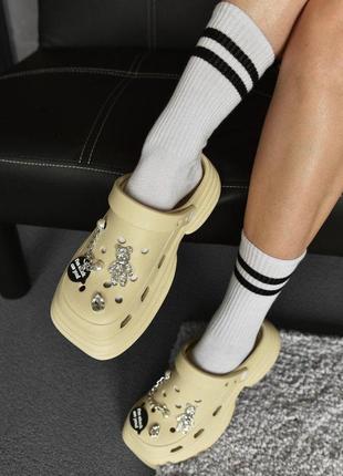 Кроксы женские fix бежевые вт9959