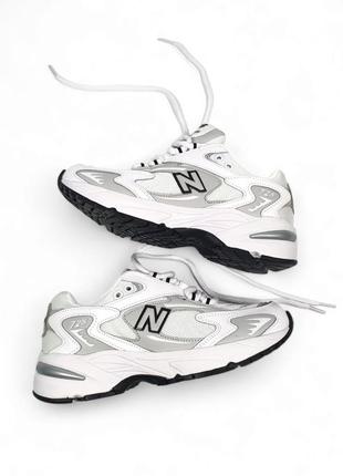 Кожаные кроссовки new balance 725 white grey