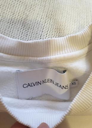 Оригинальная белая толстовка светер calvin klein4 фото