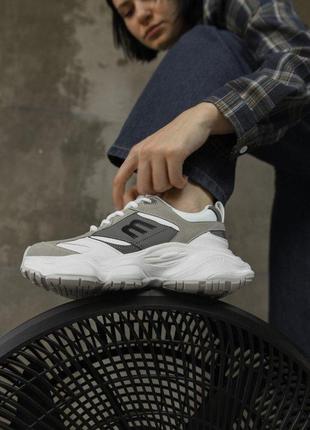 Женские кроссовки balance white grey v220-9 нп5028