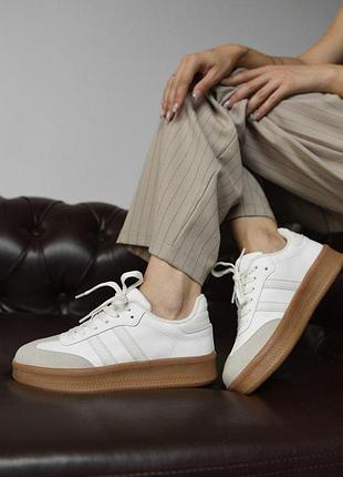 Жіночі кросівки campus white/beige нп4935