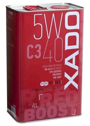 Масло моторне синтетичне c3 red boost, ж/б 5w-40 4л тм xado