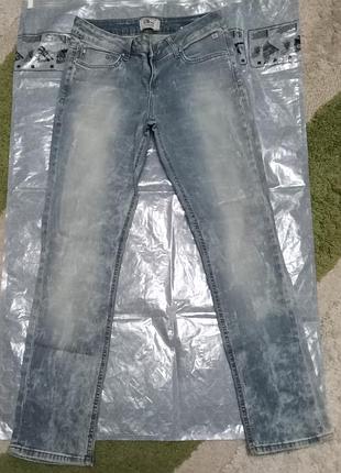 Крутые, мраморные, голубые джинсы ltb - турция. р. 30 стрейч
