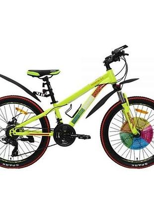 Велосипед 24 forester 2.0 junior рама 13 (21 sp) неоновий жовтий тм spark