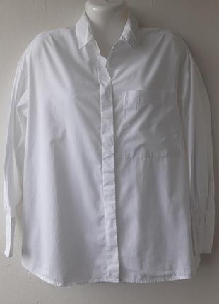 Белая базовая рубашка asos desing p44-46 -оригинал,100%хлопок