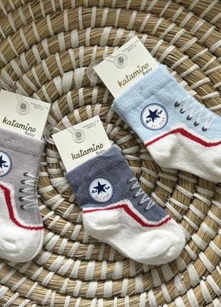 Бавовняні шкарпеточки у вигляді кедів