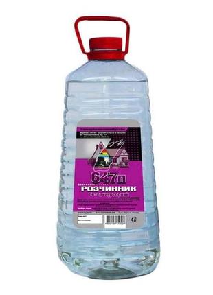 Розчинник 647 б/п 4л (3,3кг) тм запорож авто быт хим