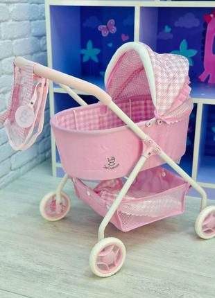 Очень красивая коляска для девочек,премиальная коляска удобная в управлении , классический дизайн 50-35-56см