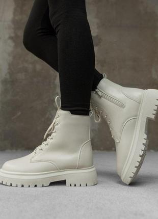 Жіночі зимові черевики martins white тр6316